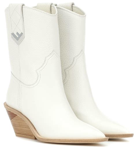 fendi ankle boots white|fendi cowboy boots sale.